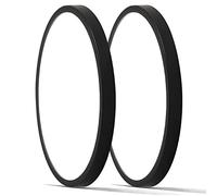 Mikeru Round LED Ceiling Lights 40cm, 2packs 4000k Neutral Light Contemporary Ceiling Light Black Bathroom Lights Flush Mount CeilingLight Ultra-Thin 2.4cm/0.94in for Living Room, Office