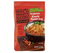 Mike's Mighty Good Craft Ramen Vegetarian Kimchi Soup, 2.3 Ounce Pillow Pack (7 Count) Non-GMO, Made with Steamed Organic Noodles Made From Scratch, Optional Organic Oil Packet Included, Palm Oil-Free