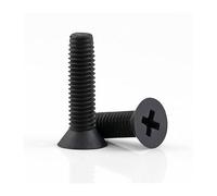 MIKFESPO 1000pcs M3 Cross Countersunk Head Nylon Screw M3*6/8/10/12/15/20mm Black Plastic Flat Head Screw Bolts With Nylon Hex Nut(6mm)