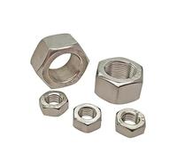 MIKFESPO 10pcs Left Hand Thread Fine Thread Hex Nut M6~M24 304 Stainless Steel Reverse Thread Hex Hexagon Nuts Left Tooth Nuts(M24x1.5)