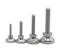 MIKFESPO 10pcs M2 M2.5 M3 M4 M6 M8 Stainless Steel Step Knurled Thumb Screw Hand Tighten Curtain Wall Glass Lock Screws(18mm,M2)