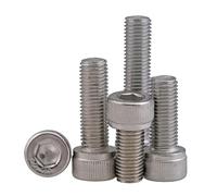MIKFESPO 10PCS M6*0.75 * 8/10/12/14/16/18/20/25/30/35/40/50 M6 Stainless Steel Fine Thread Hex Hexagon Socket Cap Head Screw Pitch 0.75mm(M6x25)