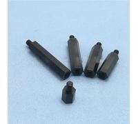 MIKFESPO 20p/50pcs M3 M4* Length 5-40mm Thread Black Spacing Screw Plastic For PCB Motherboard Fixed Nylon Standoff Spacer Pillar(40mm,M3 50PCS)