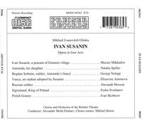 MIKHAIL IVANOVITCH GLINKA: IVAN SUSANIN (A LIFE FOR THE TSAR) NEW CD
