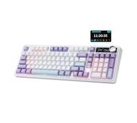 MIKIBY AK980 Mechanical Keyboard with Smart Display & Knob 98% Layout Wireless Keyboard Three Modes BT/2.4G/USB-C Compatible, Hot Swap, PBT Key Cap, RGB Backlight, Compatible with Windows & Mac