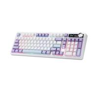 MIKIBY AK980 Mechanical Keyboard with Smart Display & Knob 98% Layout Wireless Keyboard Three Modes BT/2.4G/USB-C Compatible, Hot Swap, PBT Key Cap, RGB Backlight, Compatible with Windows & Mac