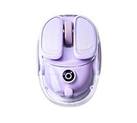 MIKIBY Q9 Chargeable Portable Silent 2.4GHz/Bluetooth Dual Mode Wireless Mouse, 4 Adjustable DPI,4800 DPI Optical Tracking Mouse with RGB Lighting, Compatible Win/Mac/Android/iOS(Purple)