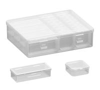 Mikihat Plastic Sorting Box, Beads Storage Box, Sorting Boxes with Compartments, 23 PCS Clear Little Boxes with Lid, Diamond Art Boxes, Storage Box for Pearls, Pills, Jewelry, Earrings, Sequins