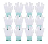 Mikikit 10 Pairs Labour Gloves Nylon Material and Pu Coated Thin Breathable Design, Dirt-resistant and Protect Hands for Mechanical Maintenance and Gardening Work