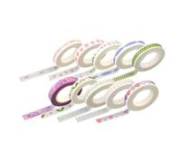 Mikikit 10 Rolls Japanese Style Washi Tape for Scrapbooking DIY Craft Tape Mixed Floral Patterns for Notebooks Gift Wrapping Photo Frames Journals and Home