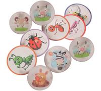 Mikikit 10 Sheets Portable Colour Changing Potty Training Stickers for Toddlers, Assorted Colour Cartoon Animal PVC Adhesive Decals for Toilet Training