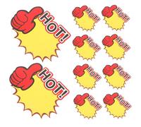 Mikikit 100 Pcs Blank Star Shaped Price Tags for Retail Stores Bright Signs for Writable Stickers for Small Business Poster Decorations Easy Clip Fair Board Supplies