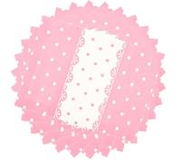 Mikikit 100 Sheets Pink Candy Wrapping Paper with Artistic Dot Patterns, Food Grade Paper Wrappers for Sweets and Nougat, Easy to Use and Convenient for Gifting and Occasions