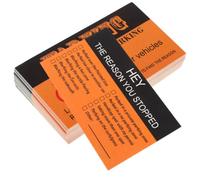 Mikikit 100pcs Bad Parking Cards for Shopping Malls and Residential Complexes and Concise Words, Coated Paper Material, Compact Dimension, Distinctive Design, for Warning and Learn