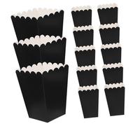 Mikikit 100pcs Decorative White Cardboard Popcorn Boxes Lightweight Snack Containers for Parties Weddings Movie Nights Paper Popcorn Holders