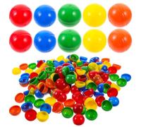 Mikikit 100pcs Hollow Bingo Balls: Openable Raffle Balls with No Number - Party Game Props for Vending Machines and Birthday Parties 1.25 inches