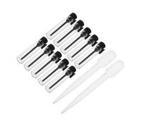 Mikikit 10pcs 1ml Mini Perfume Sample Glass Bottles Refillable Essential Oil Vials for Travel Makeup Aromatherapy Small Empty Liquid Containers