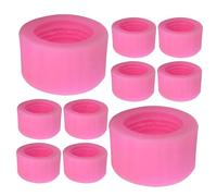 Mikikit 10pcs 3D Macaron Silicone Fondant Mold Set Food Grade Non-Stick Mini Macaron Baking Molds for Handmade Cake Decorating and Hamburger Candy Making in Kitchen