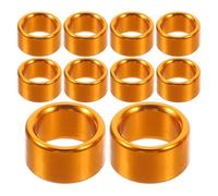 Mikikit 10pcs Aluminium Pigeon Foot Rings Reusable Identification Bands Versatile Training Rings Golden Colour for Bird Loft Accessories