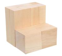 Mikikit 10pcs Basswood Carving Blocks Soft Wood Carving Blocks for DIY Crafting and Whittling Rectangular and Cube Shapes Unfinished Wooden for Arts and Crafts Suitable and Adults