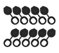 Mikikit 10pcs Black Rubber Cam Lock Protection Covers for 19mm Diameter Cam Locks, Waterproof Keyed Panel Caps to Prolong Lock's Life, Suitable for Doors in Offices and Homes
