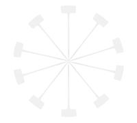 Mikikit 10pcs Bow-Shaped Plastic Garden Plant Markers White, Weather-Resistant and Versatile Labels for Outdoor Herb and Flower Labeling in Gardens and Yards