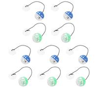 Mikikit 10pcs Cat Bell with Suction Cup, Small Indoor Pet for Cats and Hamsters, Interactive Star Moon Bell Set for Teasing and Playing Color Assorted style