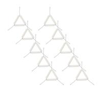Mikikit 10pcs Clay Triangle Crucible Holder Lab Experimental Apparatus Teaching Equipment Chemistry Heating Support for Middle and High School Science Labs
