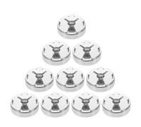 Mikikit 10pcs Copper Button Covers Clip-on Cufflinks for Shirt Sleeve Buttons and Jackets, Elegant Decorative Accessories Comfortable Touch for DIY and Everyday Wear