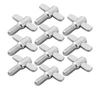 Mikikit 10pcs Cymbal Wing Screws Fastener for Drum Kits, Aluminium Alloy Sturdy Construction, Reliable M8 Drum Kit Accessory for Cymbals Fixing and Mounting Hardware