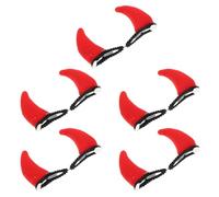 Mikikit 10pcs Devil Horn Hair Clips Halloween Hairpins Lightweight Creative Gothic Red Hair Accessories for Women Trick Or Treat Activities