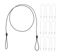 Mikikit 10pcs Elastic Badge Lanyards with Retractable Spring Stylus Tether Antiloss Neck Cord for Touch Pens and Id Cards Comfortable High Elasticity Strap