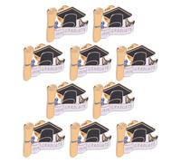 Mikikit 10pcs Graduation Memorial Pins Set Zinc Alloy Enamel Lapel Badge for Graduation Celebration Versatile Use and Lasting Keepsake Accessories