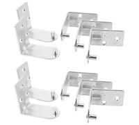 Mikikit 10pcs L-shaped Fire Extinguisher Mounting Brackets Iron Holder for 2-4kg Extinguishers Fire Safety Wall Hooks Metal Support Rack for Home and Industrial Use