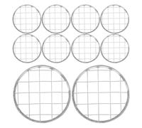 Mikikit 10Pcs Metal Flower Grid Mesh 70Mm Iron for Vase Flower Arranger and Jar Sprouting Lid