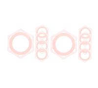 Mikikit 10pcs Microphone Protection Ring Six-corner Protective Ring for Microphones Mic Non-slip Holder Stand Accessory for Karaoke Use