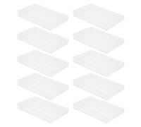 Mikikit 10pcs Nail Drill Bit Storage Box 20 Holes Portable Dustproof Flip Lid Organizer Case for Salon Manicure Tools Small Nail Bit Holder Display
