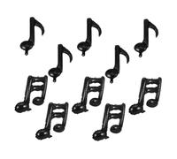 Mikikit 10pcs Retro Musical Note Aluminum Foil Balloons for Music Party Decoration Black Double and Single Notes Easy to Inflate for Concerts Band Performances Showers Weddings and Bar