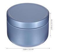 Mikikit 10pcs Small Blue round Tea Storage Cans Tinplate Metal Tea Leaf Jars Sealed Canisters for Loose Leaf Kitchen Pantry Organization
