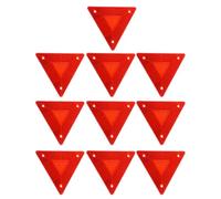 Mikikit 10pcs Vehicle Triangle Reflectors Plastic Car Warning Signs Reflective Triangle Warning for Trucks and Cars Roadside Safety Auto Reflectors