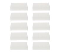 Mikikit 10pcs White Melamine Cleaning Sponges Practical Dish Cleaning Tools High Density Blocks Leave No Stains for Kitchen and Car Washing