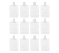 Mikikit 12pcs 100ml Refillable Lotion Pouch with Flip Cap, Portable Leakproof Travel Cosmetic Shampoo Storage Bags, Stand-up Space-Saving Toiletry Containers for Travel Use