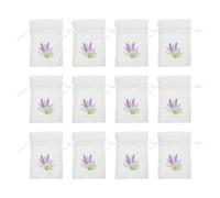 Mikikit 12pcs Cotton Cloth Drawstring Sachet Bags, Versatile and Gentle the Touch, for Party Favour Candy Storage, Travel and Camping Use, Refillable Empty Wardrobe Sachet Pouches