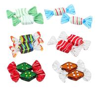 Mikikit 12pcs Glass Fish Candy Ornaments, Creative Colorful Glass Decorative Desktop Pieces in Mixed Elegant Chic Style for Home or Shopping Mall Random Style