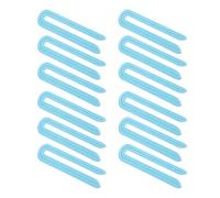 Mikikit 12pcs Heat-proof U-shaped Hair Clips for Curling and Perming, Silicone Anti-heat Non-marking Sectioning Clamps, Professional Salon Hairdressing Tools for Styling and Coloring