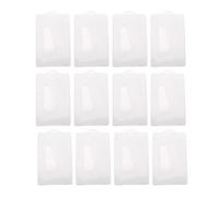 Mikikit 12pcs Id Holder Plastic White Cover for Bank and Bus Card