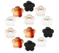 Mikikit 12pcs Mini Claw Hair Clips for Small Flower-shaped Plastic Hair Accessories Compact and Decorative for Everyday Use