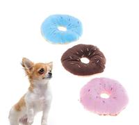 Mikikit 12pcs Plush Donut Squeaky Dog Chew Interactive Stuffed Animal for Small to Medium Dogs, Soft Sturdy Material for Playtime and Teething Relief