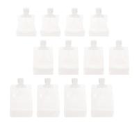 Mikikit 12pcs Refillable Lotion Bag Set with Leakproof Suction Mouth, Sturdy Pet Pa Pe Material, 30ml 50ml 100ml Capacity for Travel and Daily Use, Practical Cosmetic Emulsion Sub Bags