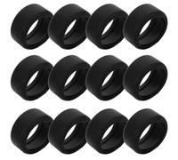 Mikikit 12pcs Rubber Tire Covers for 1:64 Scale Car Wheels DIY Replacement Drift Model Truck Accessories Compatible with Rc Car Shaft